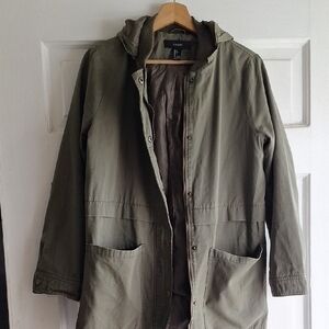 Forever21 Women's Olive Hooded Jacket F21